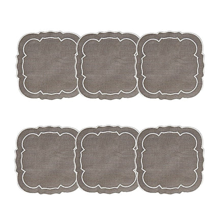 Linho Coaster Scalloped Square