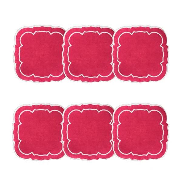 Linho Coaster Scalloped Square
