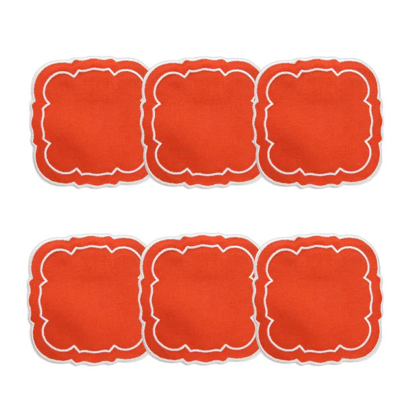Linho Coaster Scalloped Square