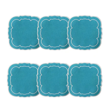 Linho Coaster Scalloped Square