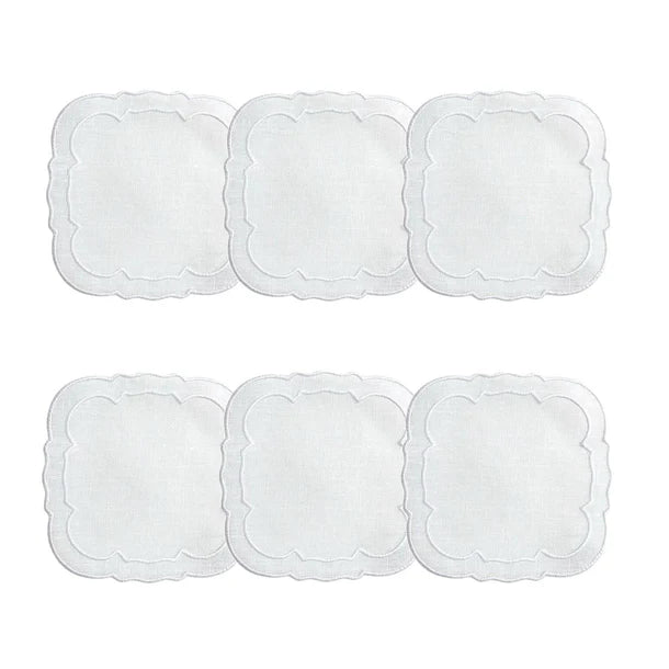 Linho Coaster Scalloped Square