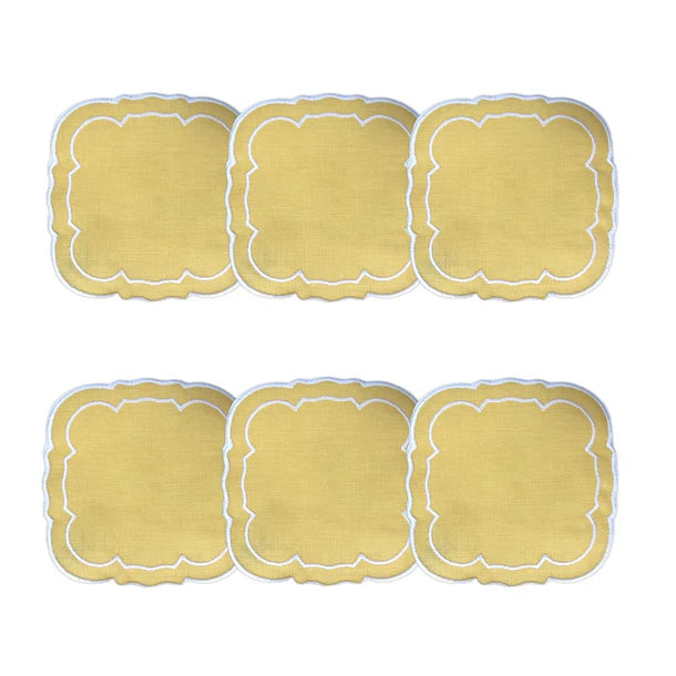 Linho Coaster Scalloped Square