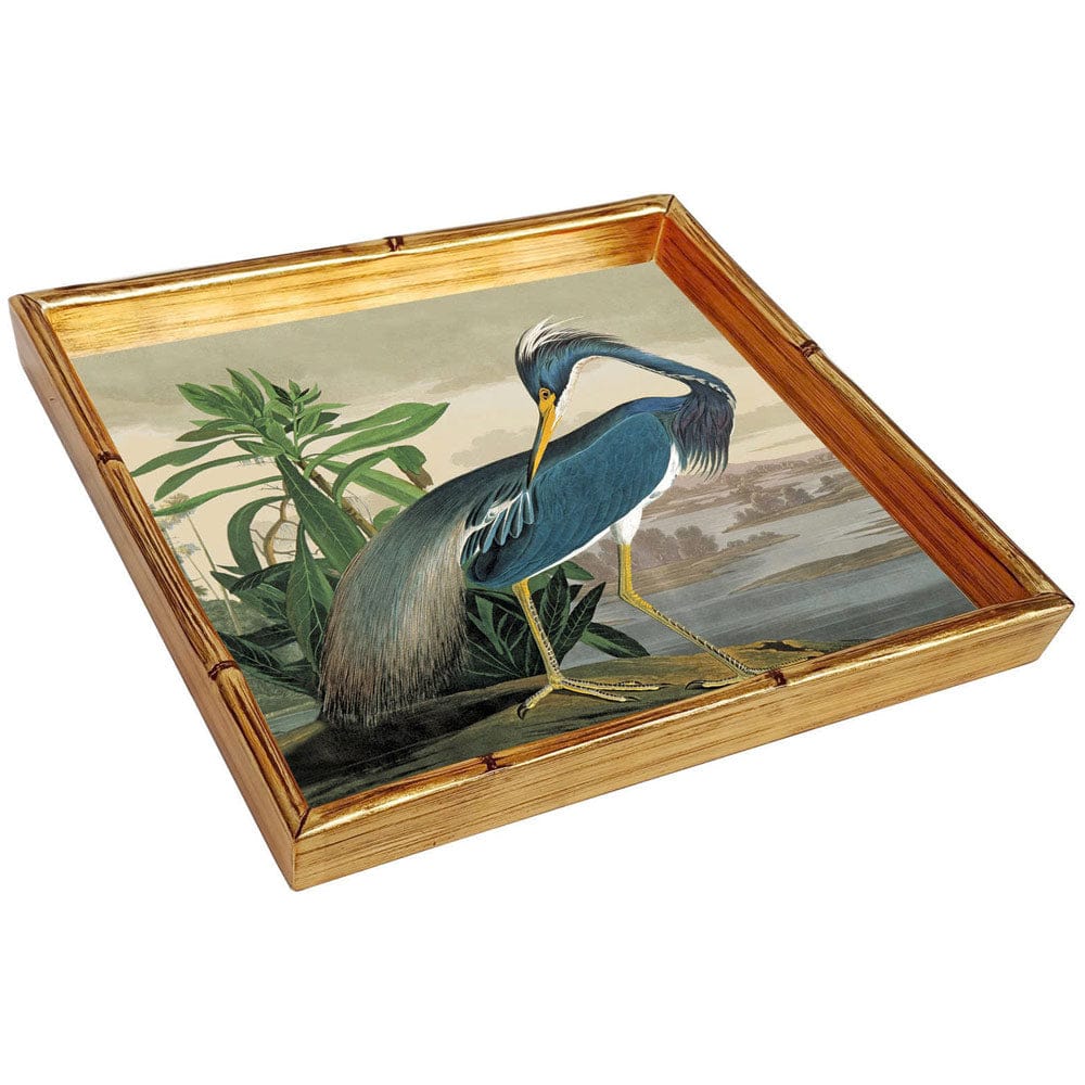 Square Bamboo Edge Lacquer Tray