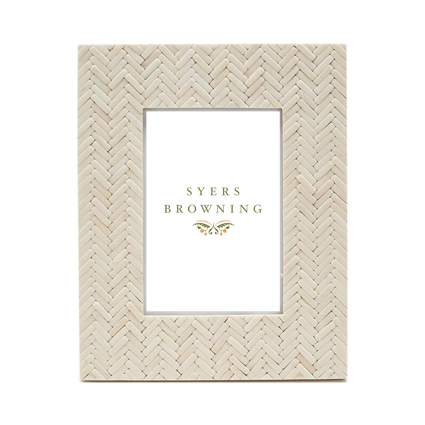 Bone Basketweave Pattern Photo Frames