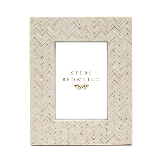 Bone Basketweave Pattern Photo Frames