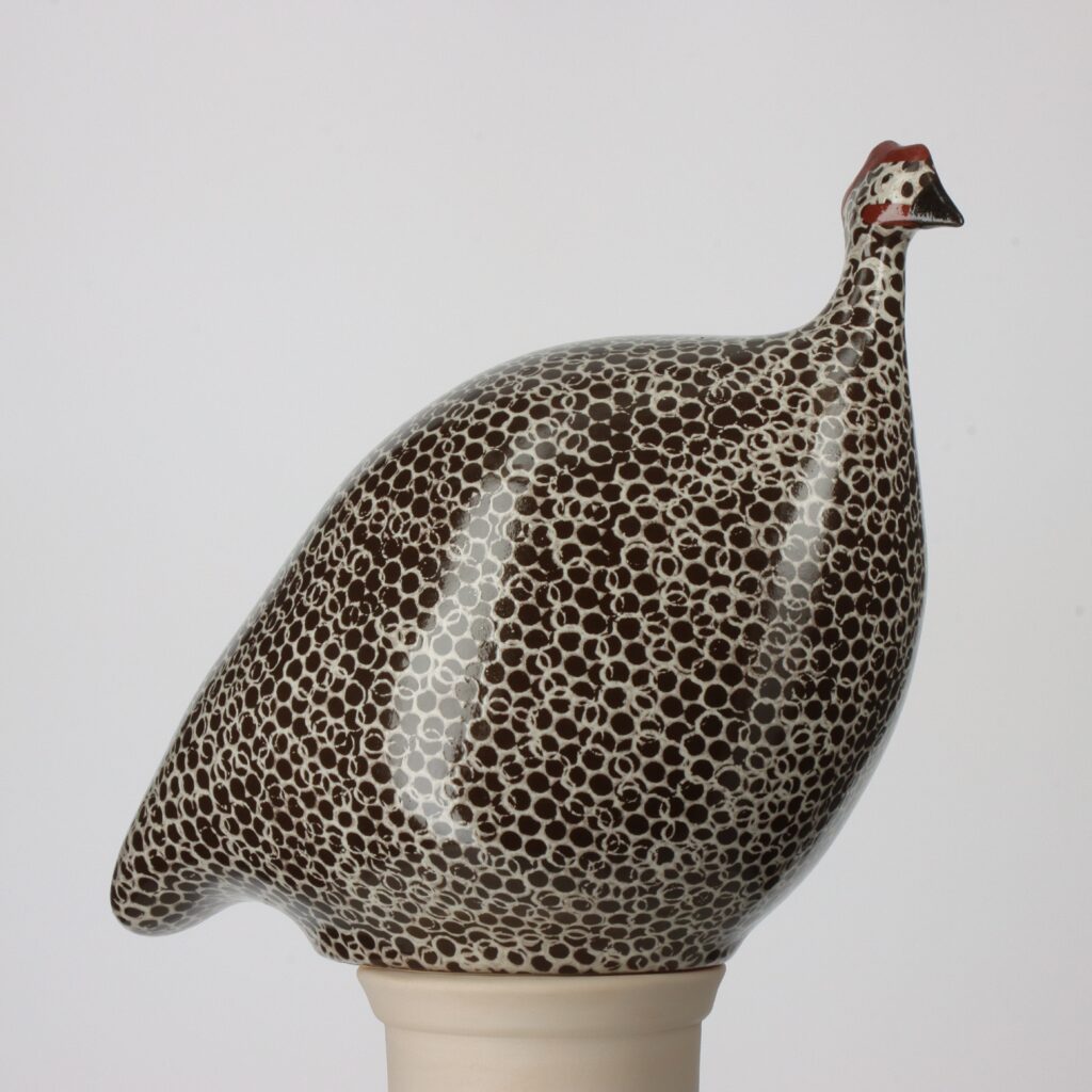 Caillard Ceramic Guinea Fowl - Pecking
