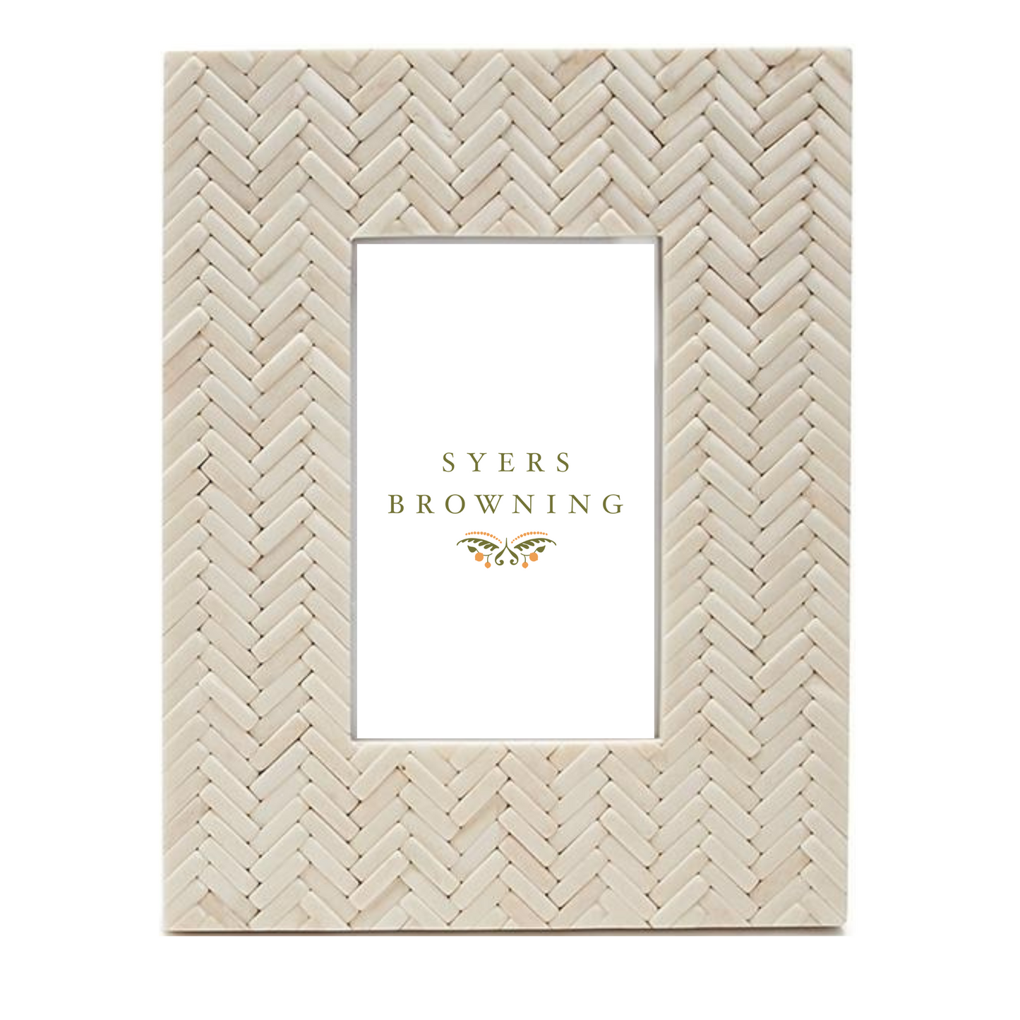 Bone Basketweave Pattern Photo Frames