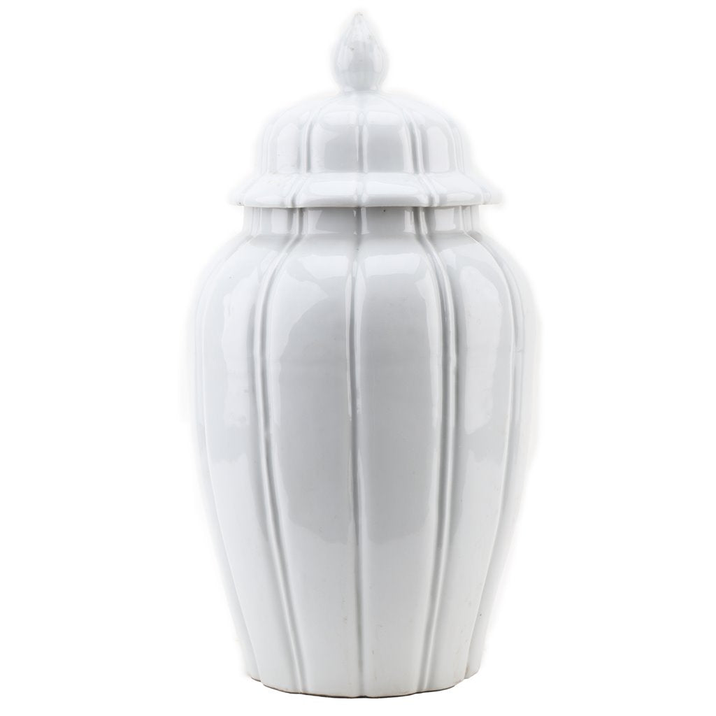 20" Off White Jar
