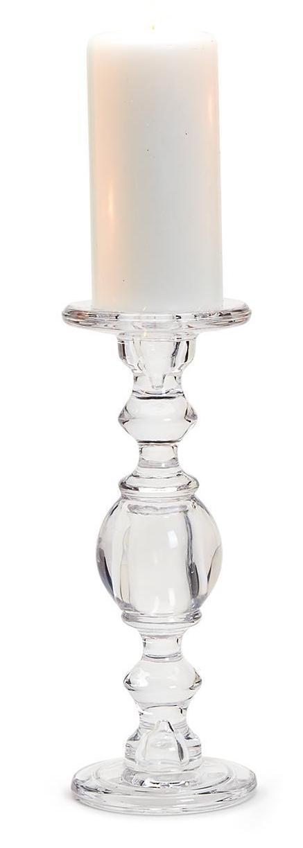 High-Glass Pedestal Candleholders