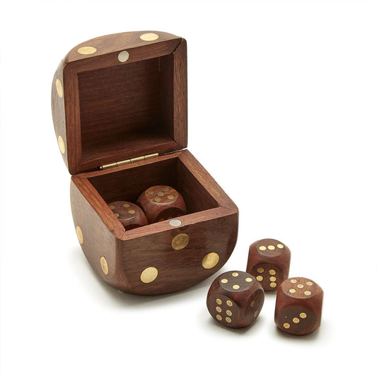 Acacia Wood Crafted Dice Box