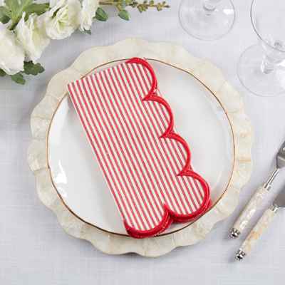 Striped Scallop Napkins