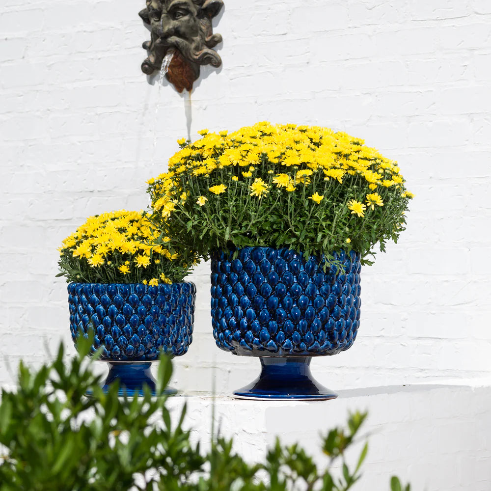 Blue Pinecone Planter