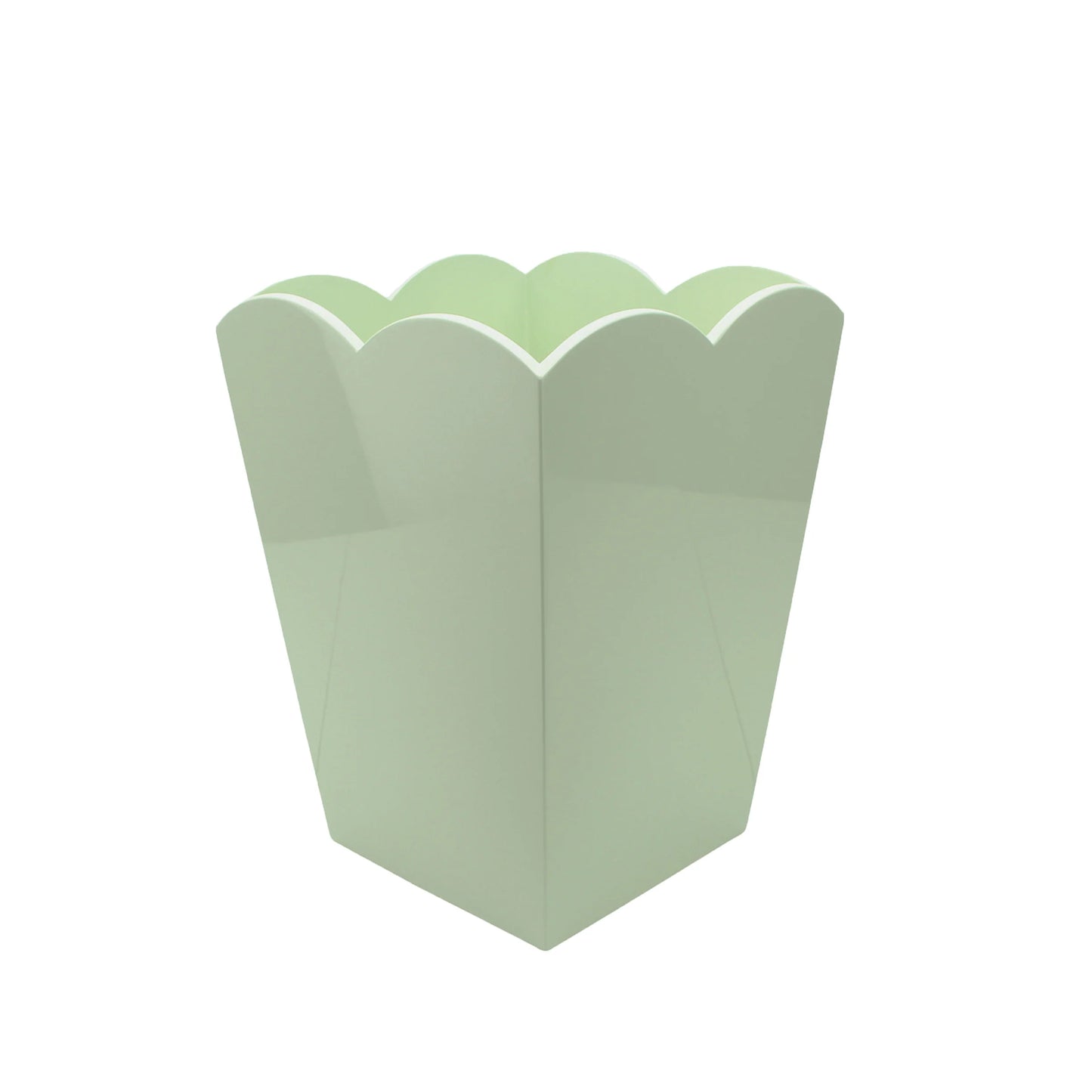 Enameled Scallop Double Color Waste Bin