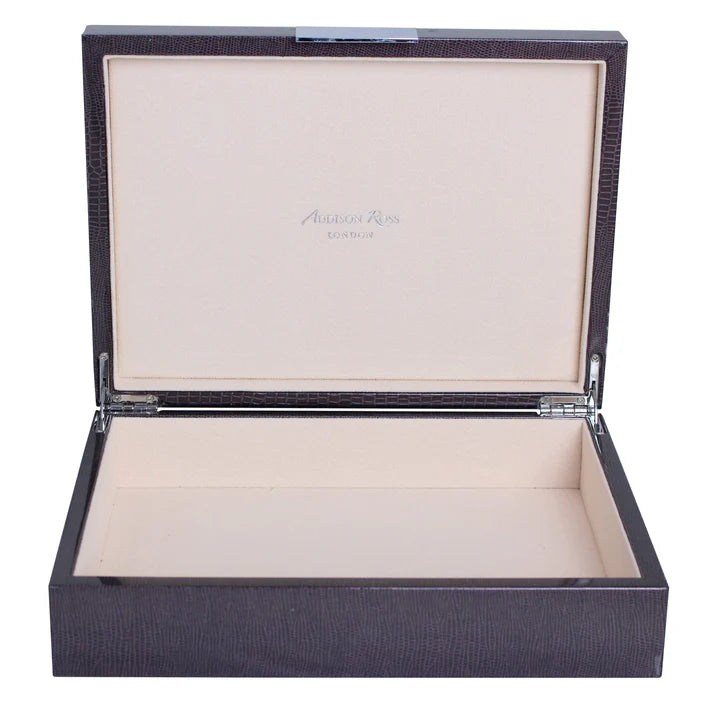 Lacquered Croc Storage Box