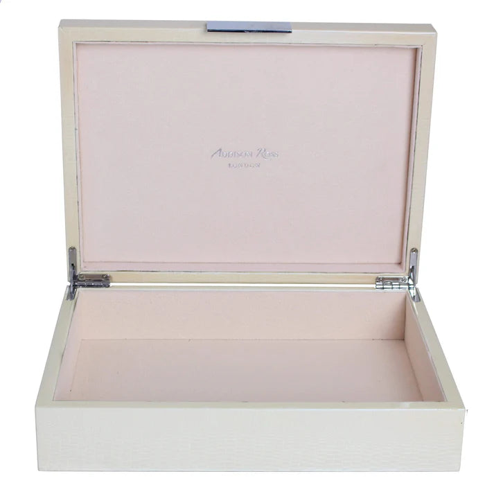 Lacquered Croc Storage Box