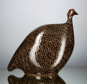 Caillard Ceramic Guinea Fowl - Pecking