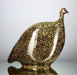 Caillard Ceramic Guinea Fowl - Pecking
