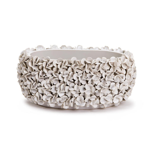 Ceramic Hydrangea White Planter