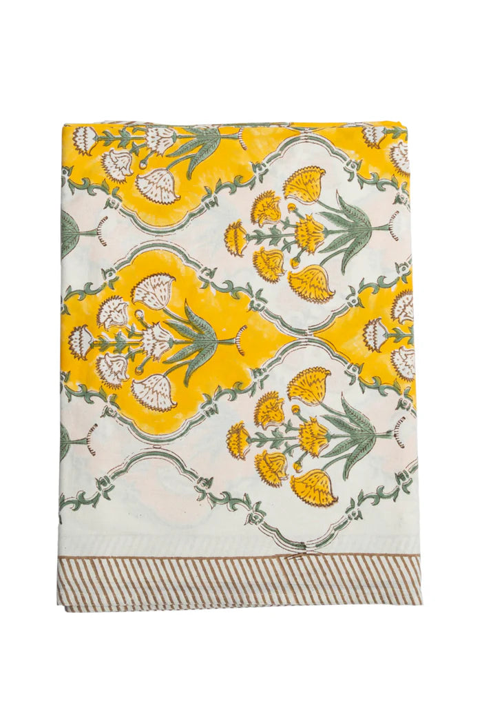 Block Print Table Linens