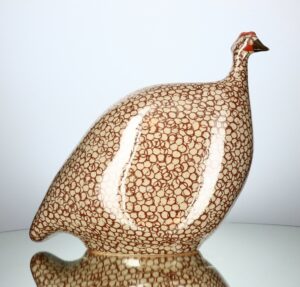 Caillard Ceramic Guinea Fowl - Pecking