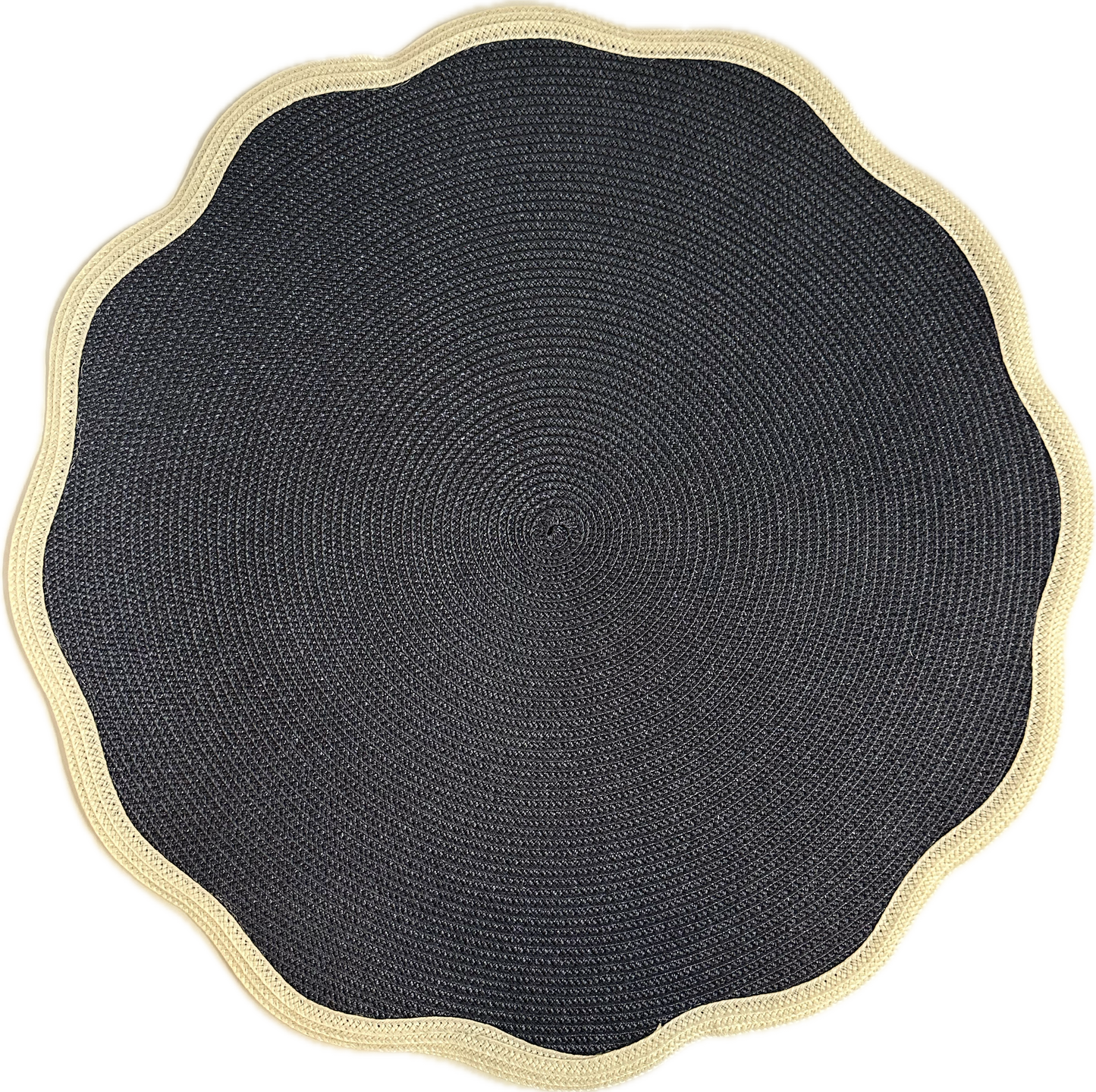 Ivory Edge Round Scallop Placemat S/4