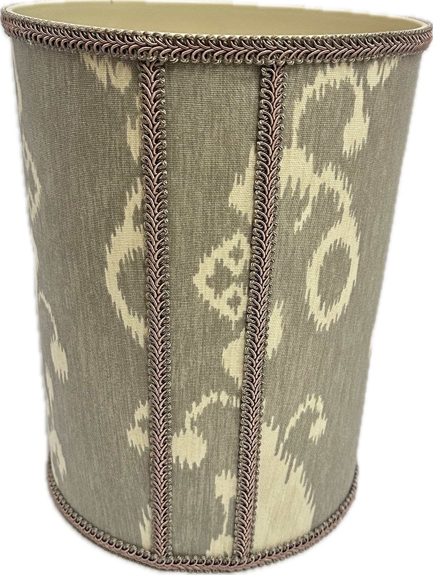 Wastebasket - Grey Ikat