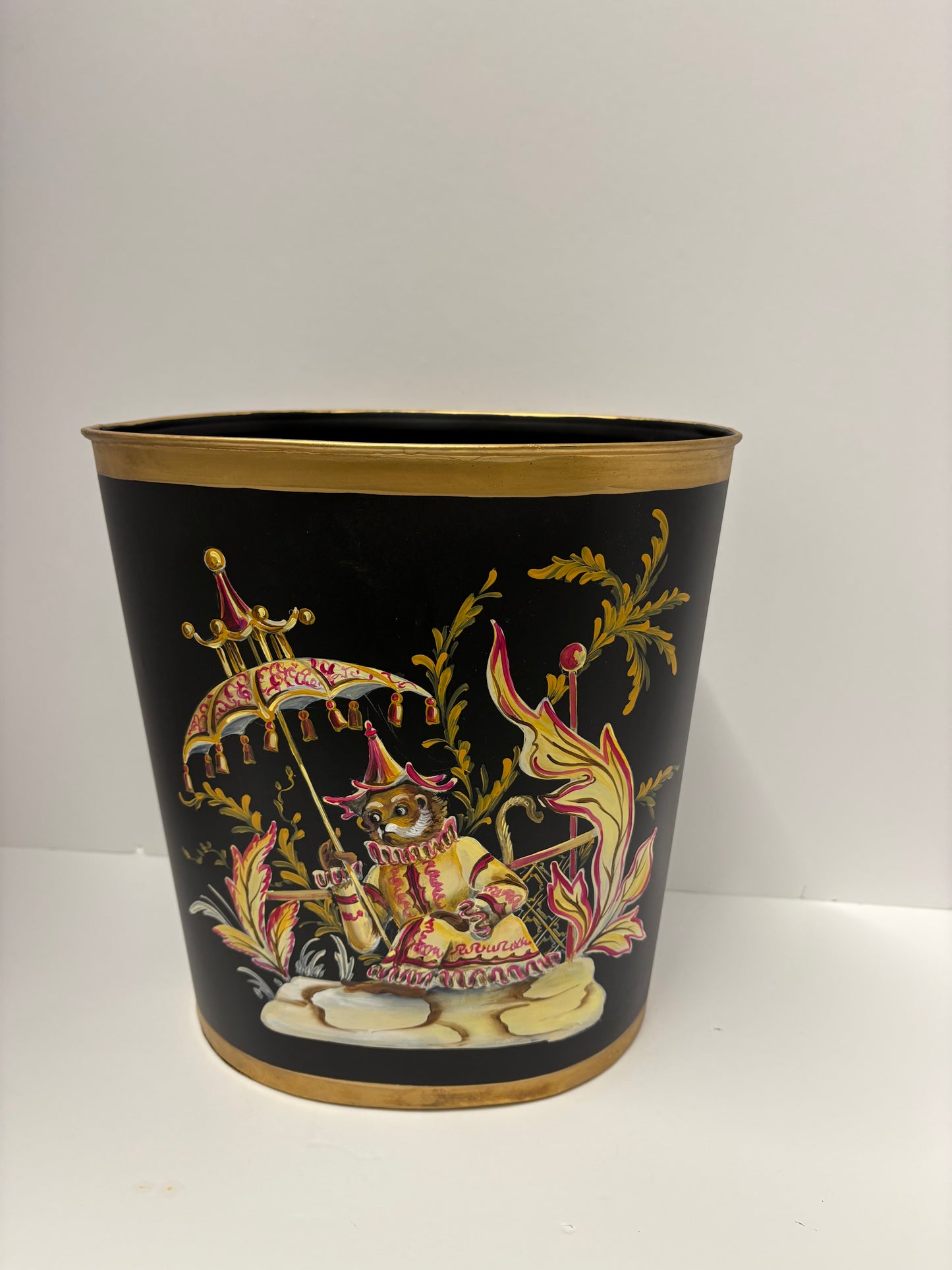 Custom Hand Painted Wastebin