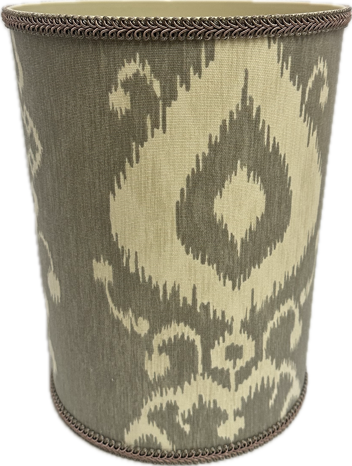 Wastebasket - Grey Ikat