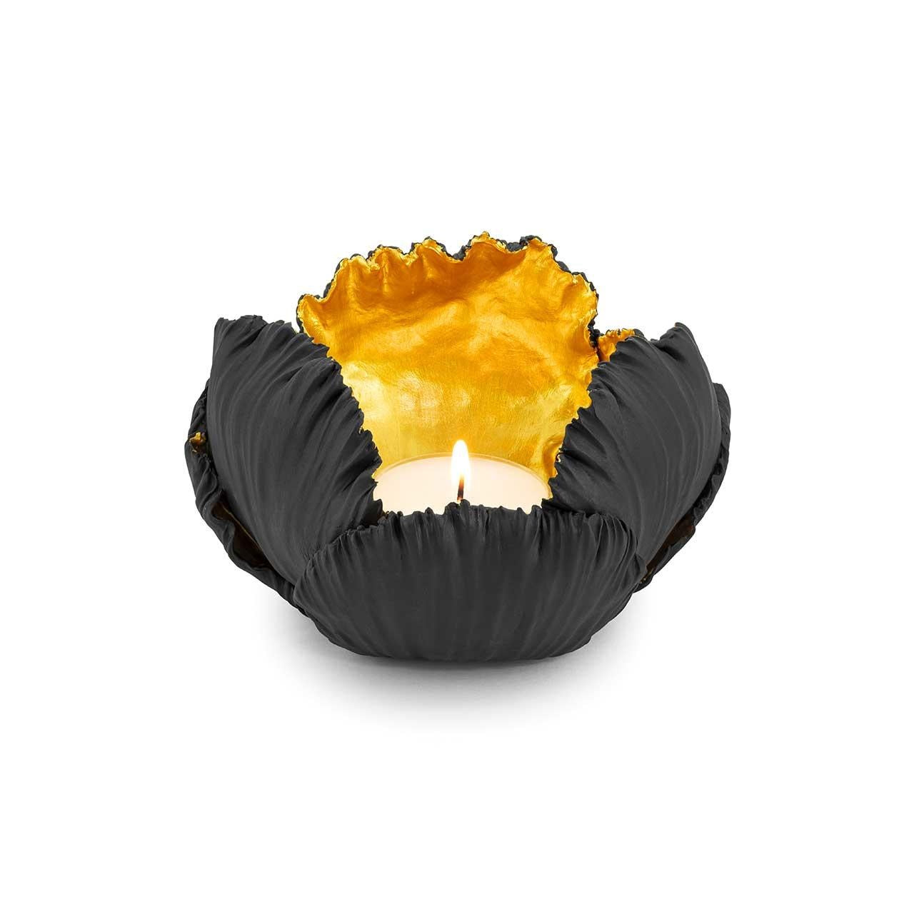 Porcelain Leaf-Shaped Candle Holder