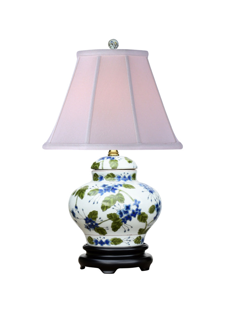 Blue Lilac Cover Jar Lamp