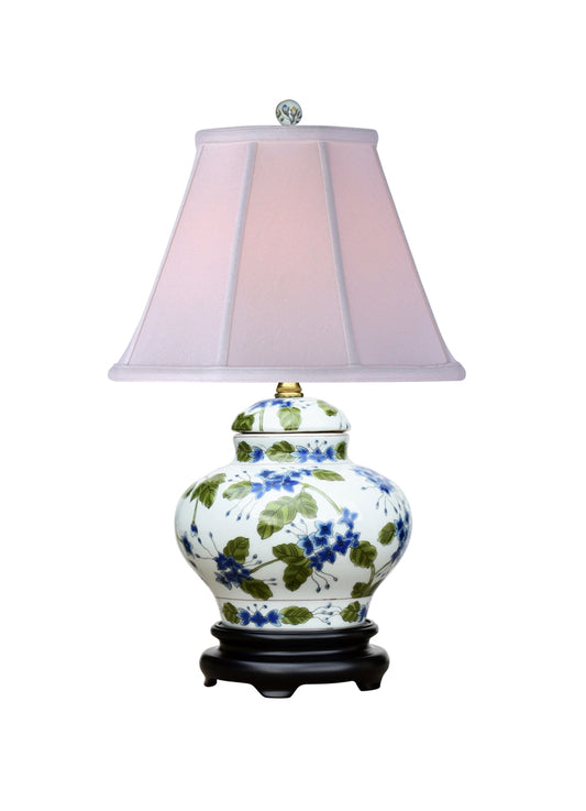 Blue Lilac Cover Jar Lamp