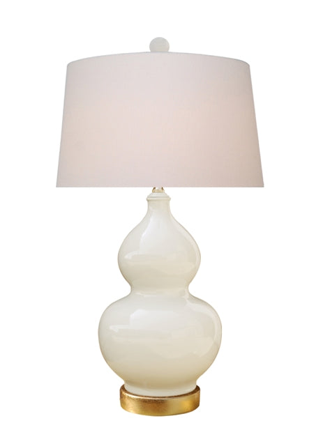 Dove White Gourd Vase Lamp