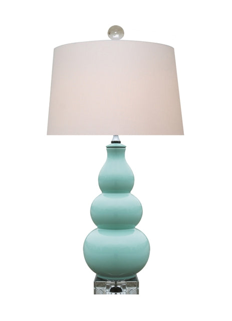 Spa Blue Triple Gourd Lamp