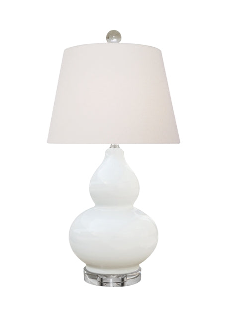 Cream White Double Gourd Lamp - British Empire Shade