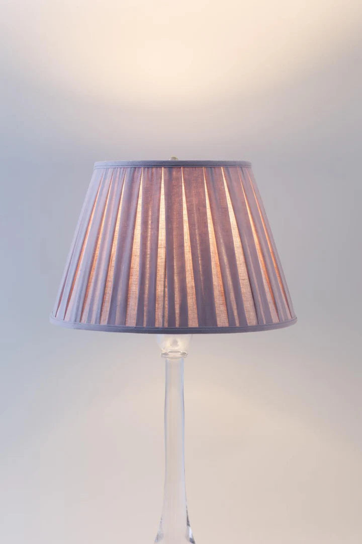 Lavender Drum Box Pleat with Robin's Egg Skinny Trim