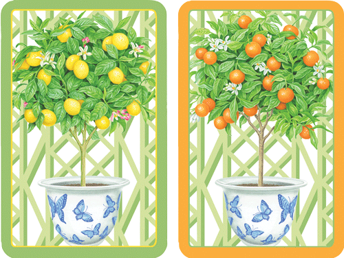 Citrus Topiaries Playing Cards Jumbo
