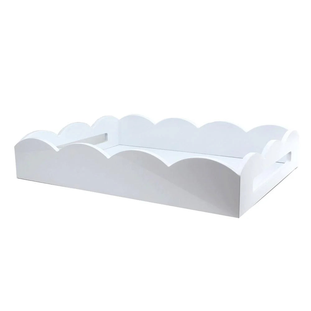 Scalloped Edge Lacquer Trays - Rectangular