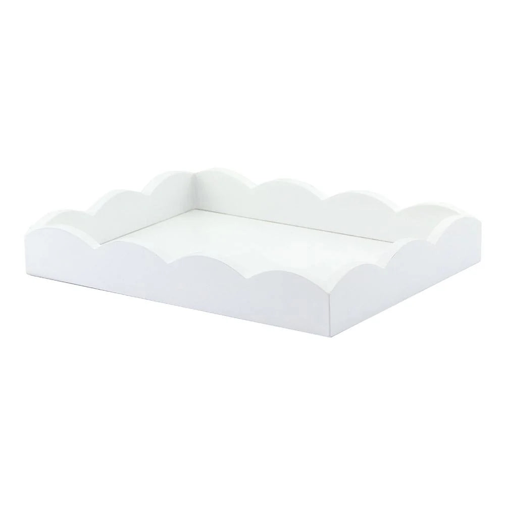 Scalloped Edge Lacquer Trays - Rectangular