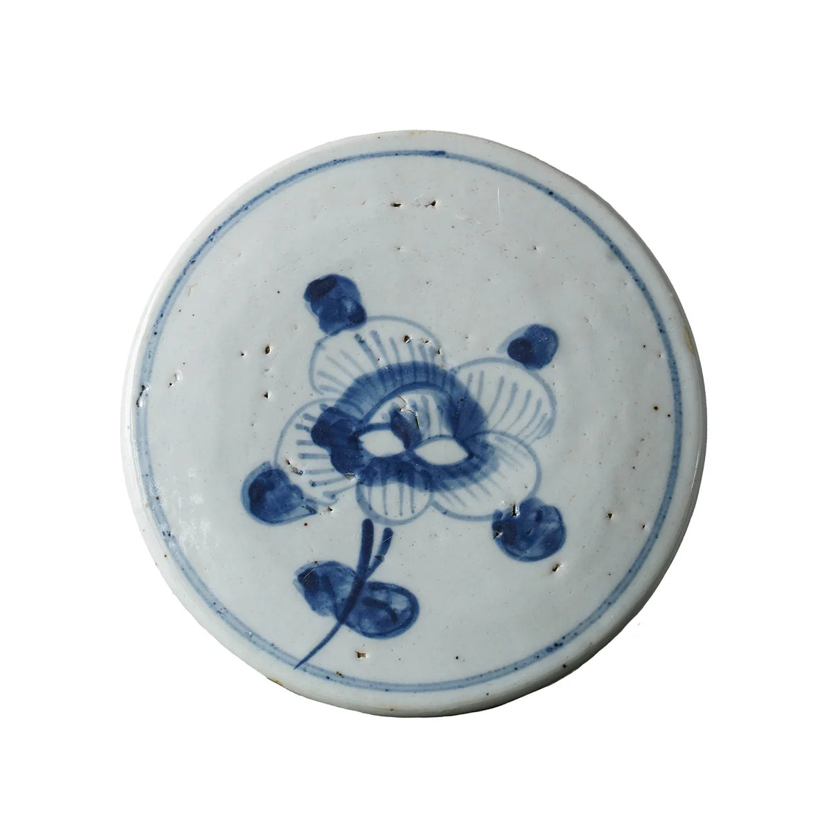 Hand-Painted Jar With Lotus Flower