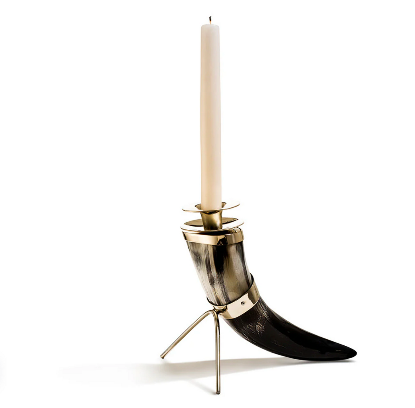 Solitaire Horn Candle Holder