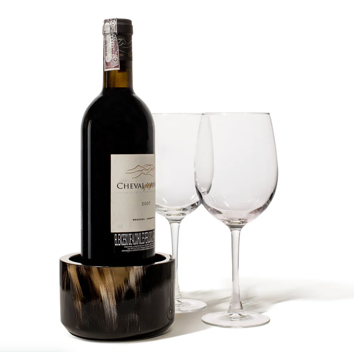 Horn Veneer Bottle Coaster
