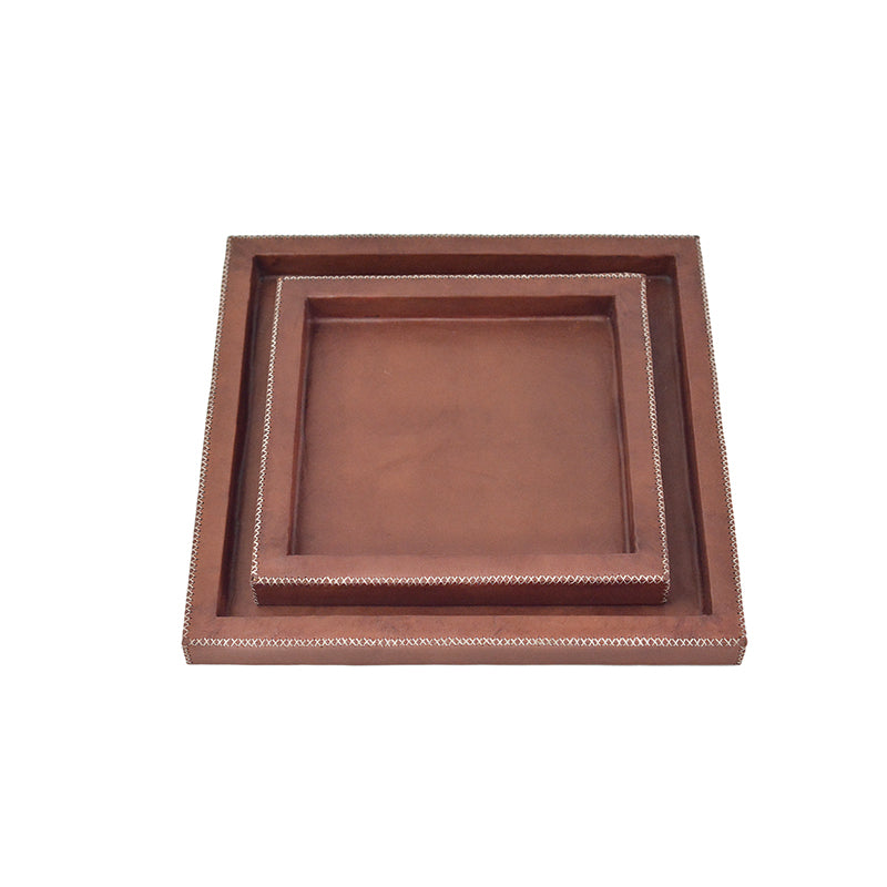 Square Leather Trays