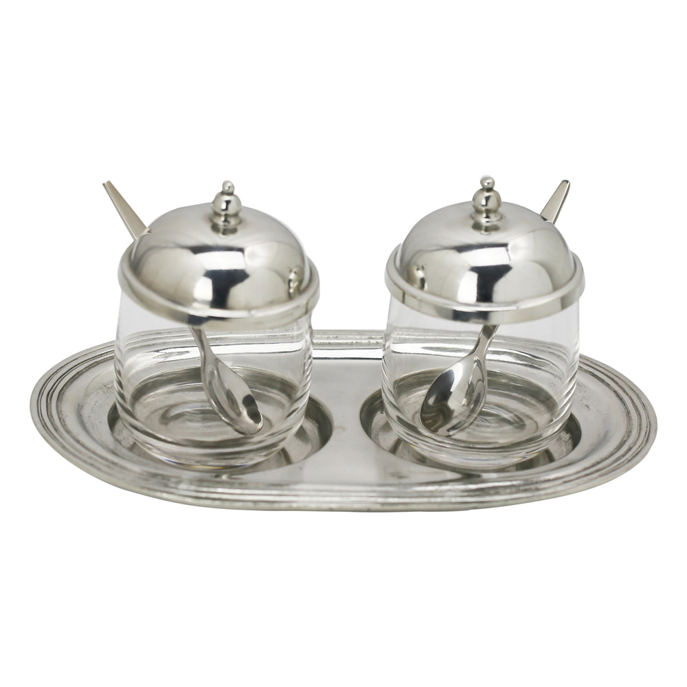 Manor Glass Condiment Set