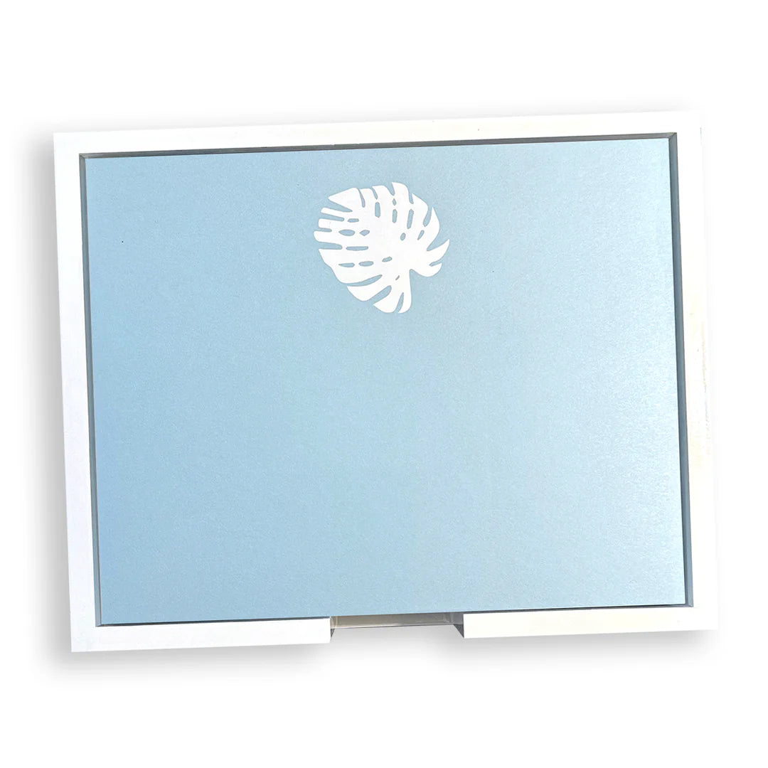 White Foil Luxe Leaf Notepad