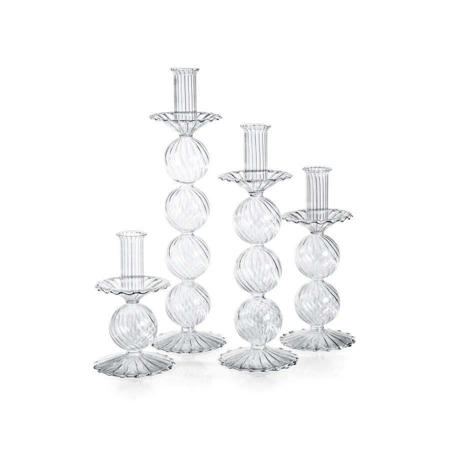 Swirl Glass Taper Holders