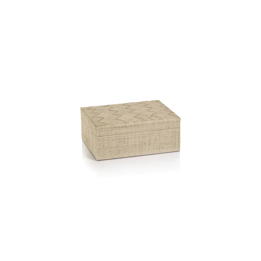 La Bocca Woven Raffia Box