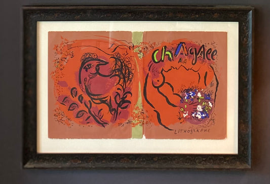 Framed Chagall Lithograph I - Lithographs of Chagall  1922 - 1957