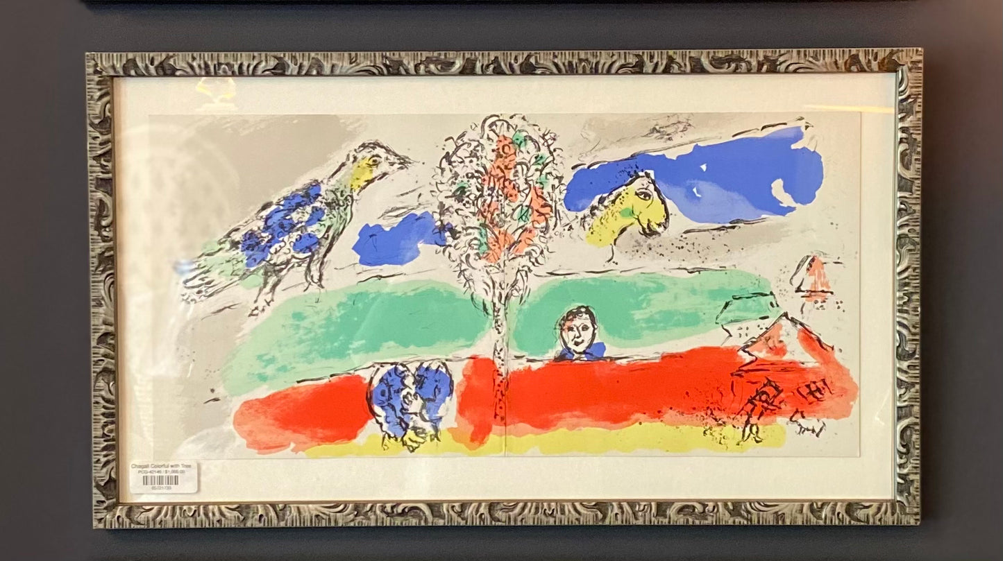 Chagall Colorful with Tree