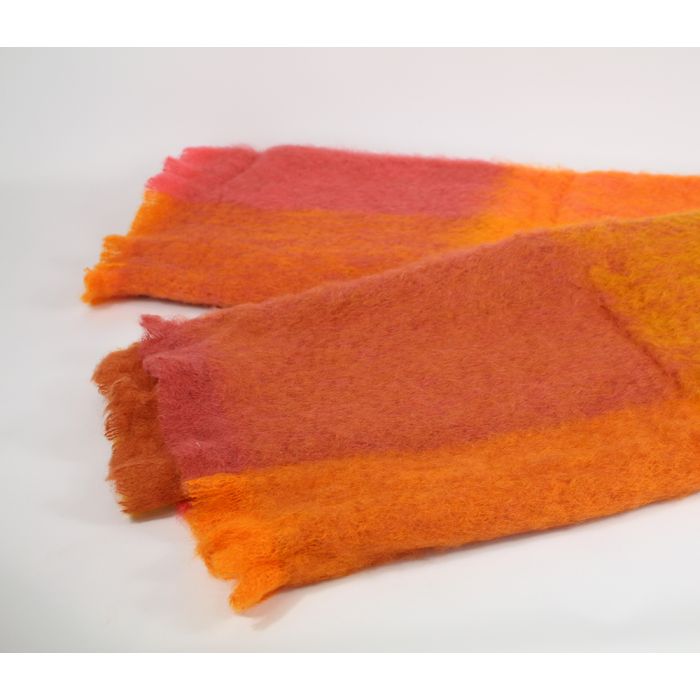 Tartan Mohair Throw - Spice