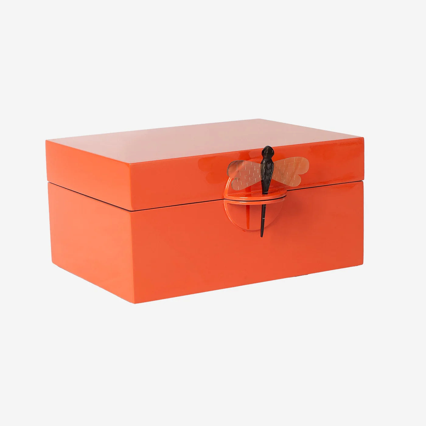 Lacquered Box with Dragonfly Closure